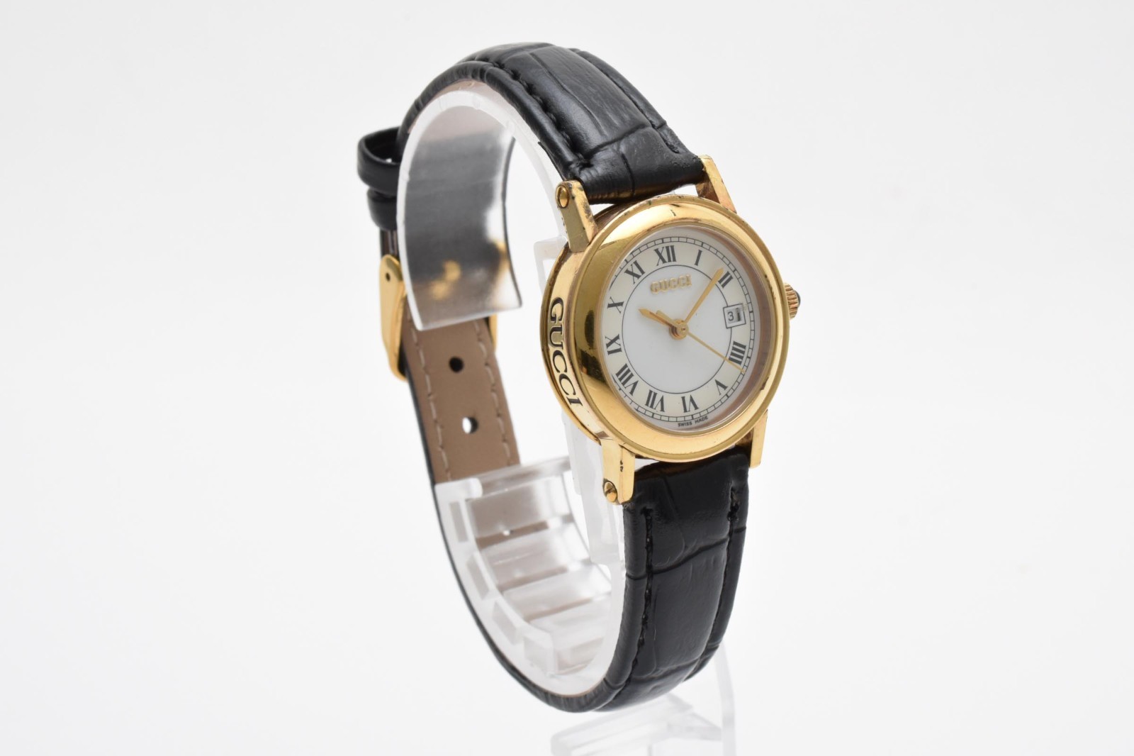 [Exc+5] GUCCI 7200L 26mm White Roman Dial Quartz Woman’s Watch From JAPAN