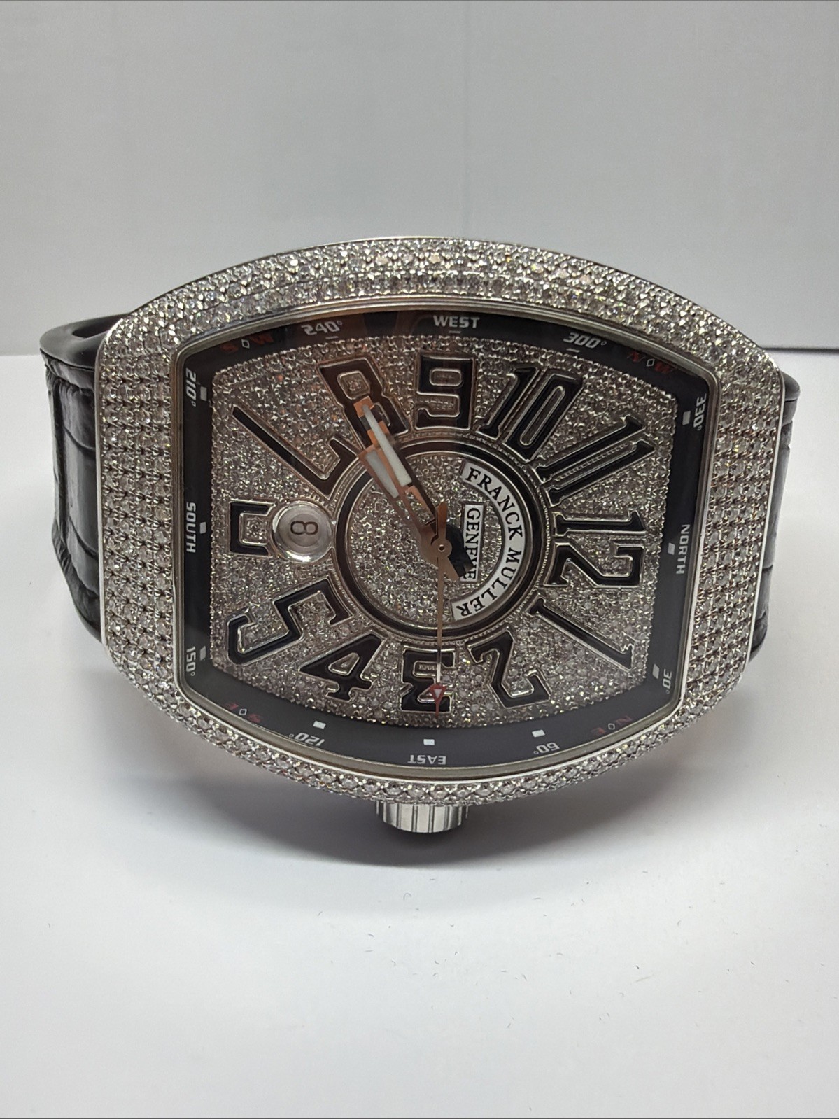 Franck Muller Vanguard Custom Diamond Steel 45mm Auto Men’s Watch V45 SC DT