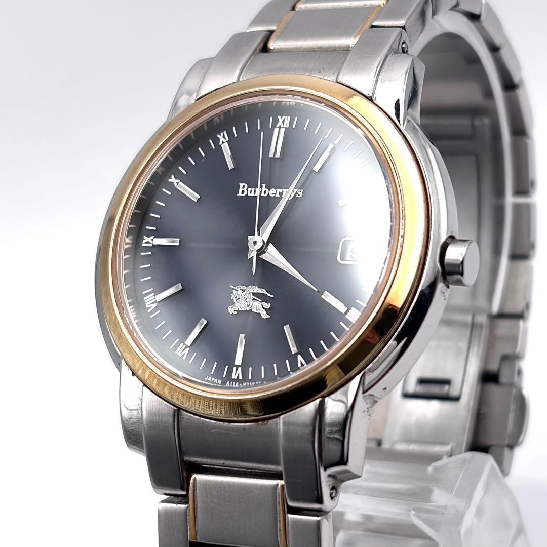 Imperfect Product BURBERRY Wristwatch Solar Date Black Authentic From Japan