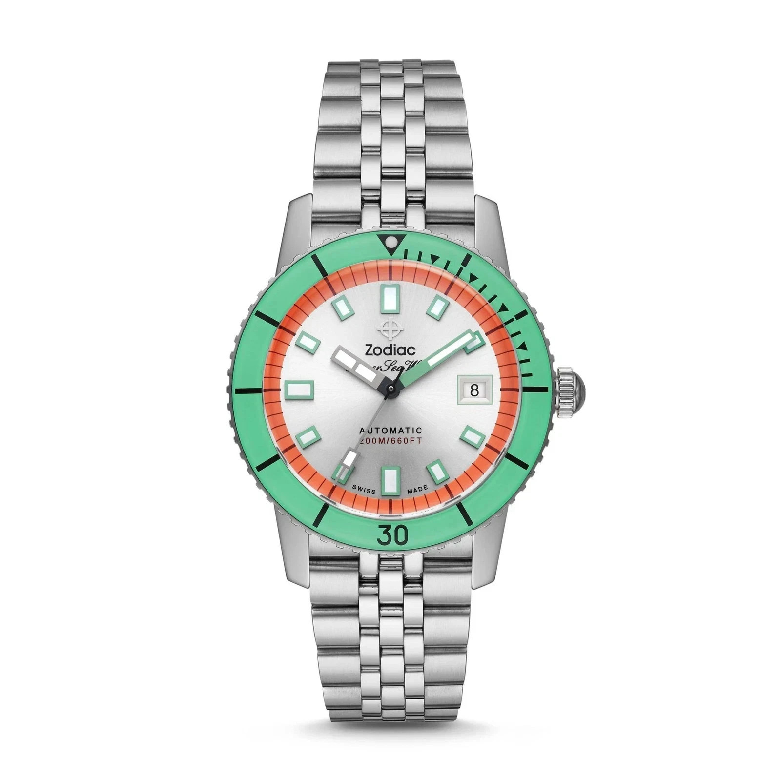 Super Sea Wolf Stainless Steel – Watermelon Dial Wristwatch ZO9269 New In Box