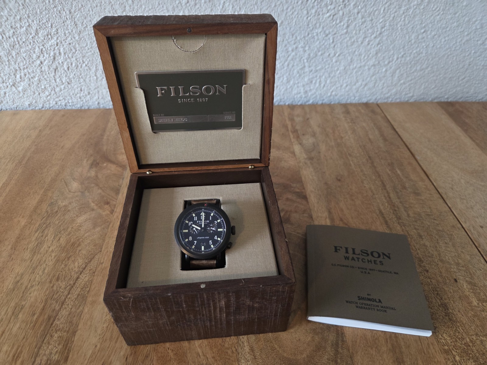Filson Scout Dual Time Watch | Brown/Black | Leather Strap | Discontinued | Rare