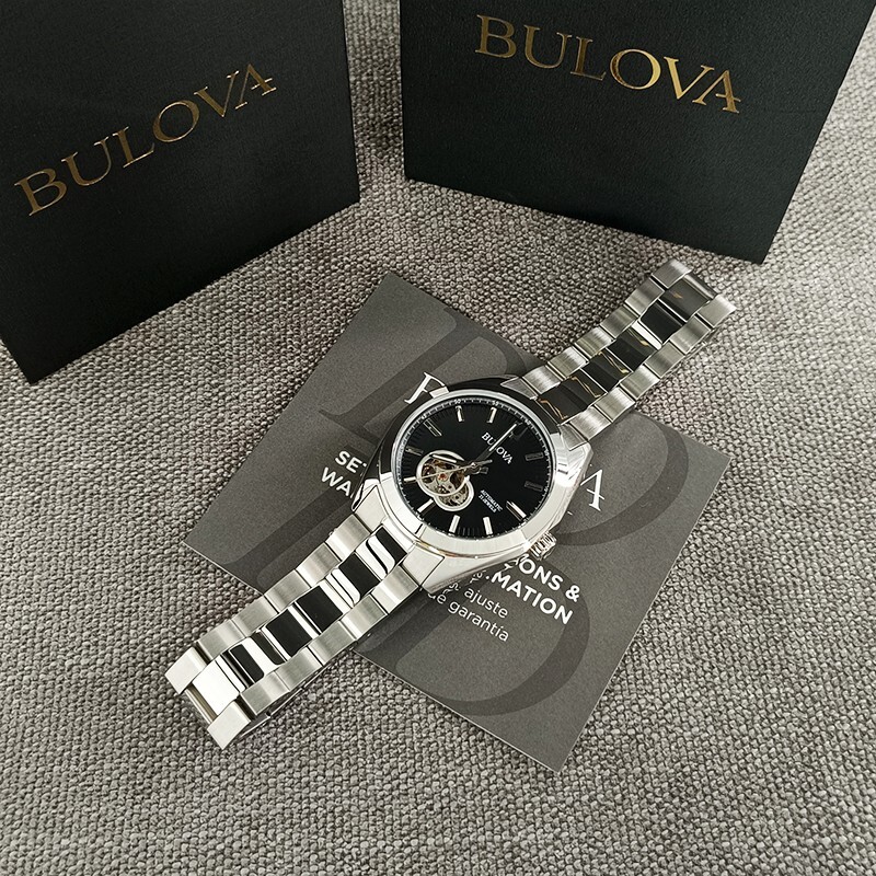Bulova New Surveyor Automatic Black Dial 96A270 Men’s Chronograph Watch 42mm