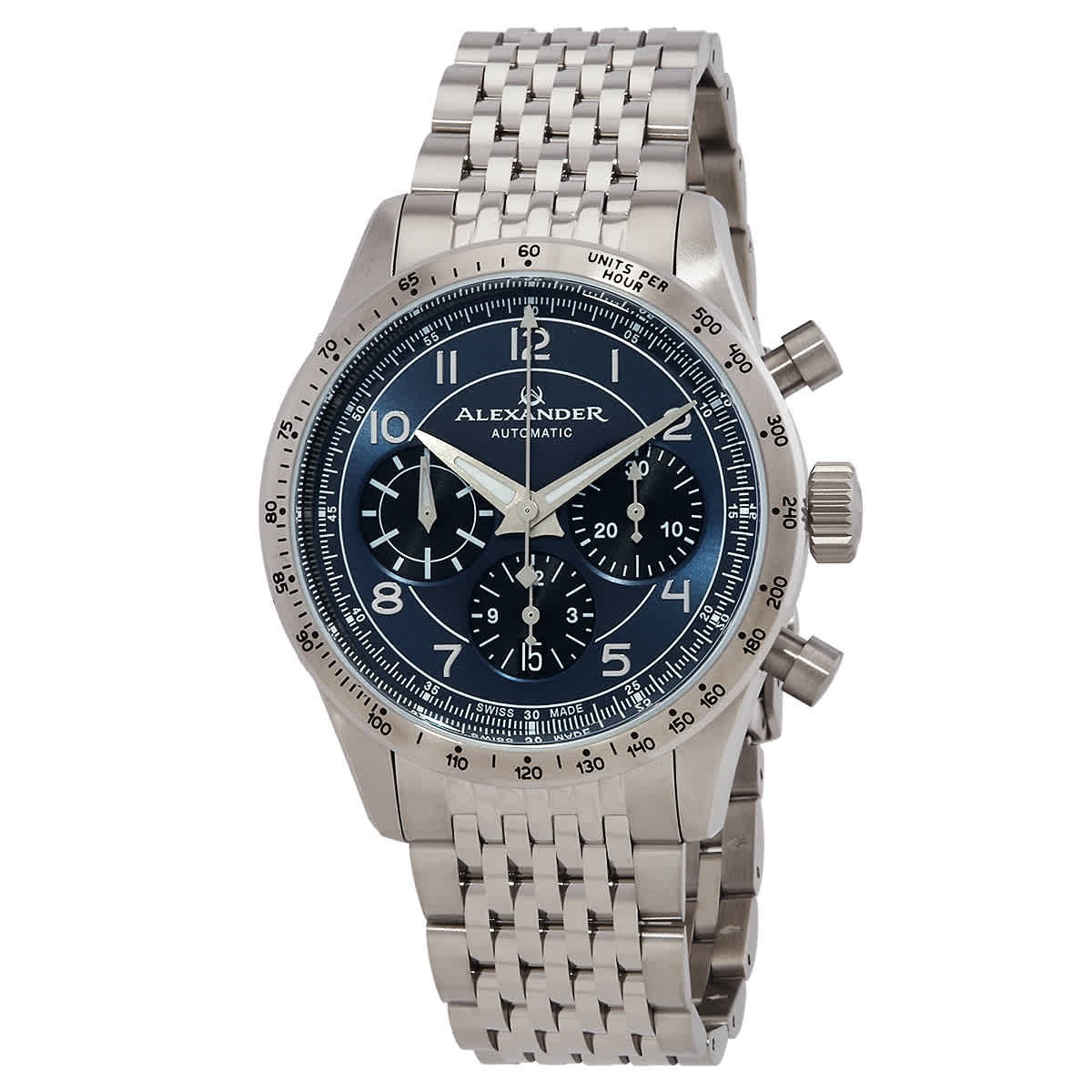 Alexander Alexander 2 Chronograph Automatic Blue Dial Men’s Watch A480-LE