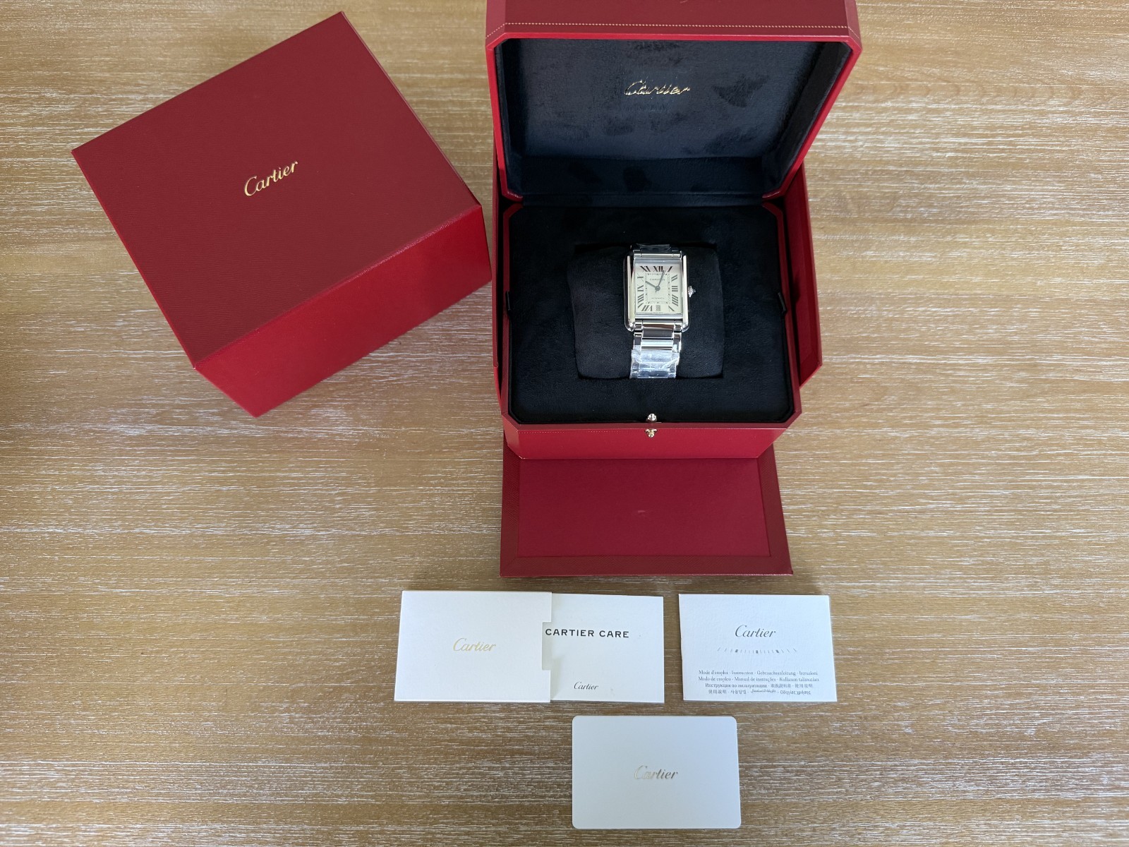 Cartier Tank Must Extra Large Automatic Stainless Steel bracelet Watch WSTA0053