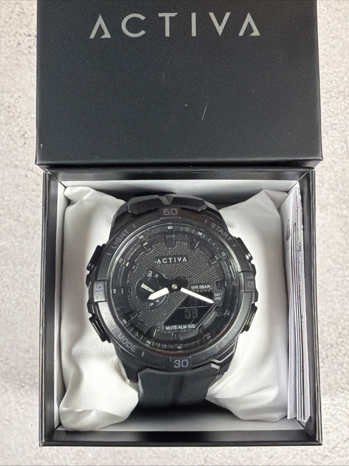 Activa Spry X Invicta Digital Essentials Men 53mm ABS Black SK160 NEW (B)