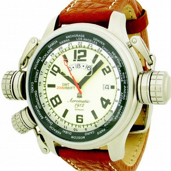 GERMAN XXL SWISS-GMT-movement-Worldtour Luminous protecting crown system A1284
