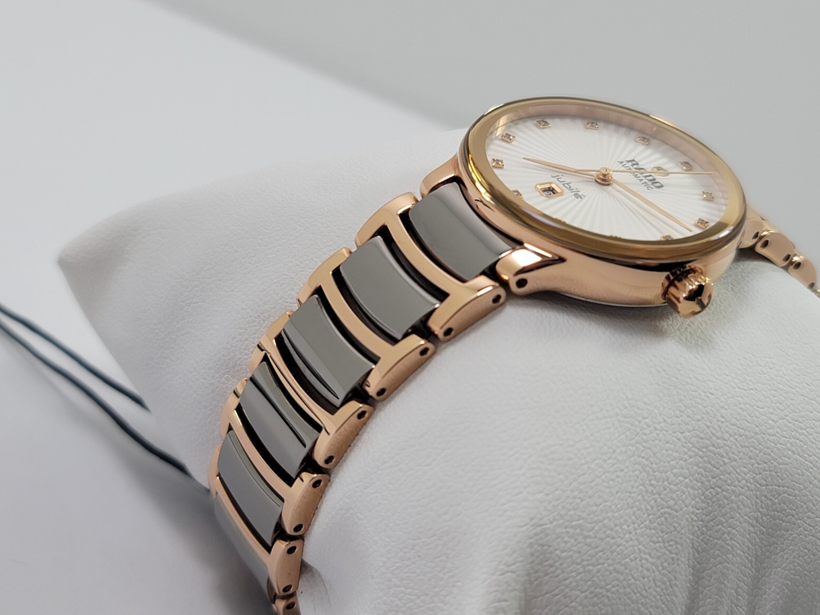 Rado Centrix SWISS Automatic Diamond White Dial Ceramic Ladies Watch R30019742