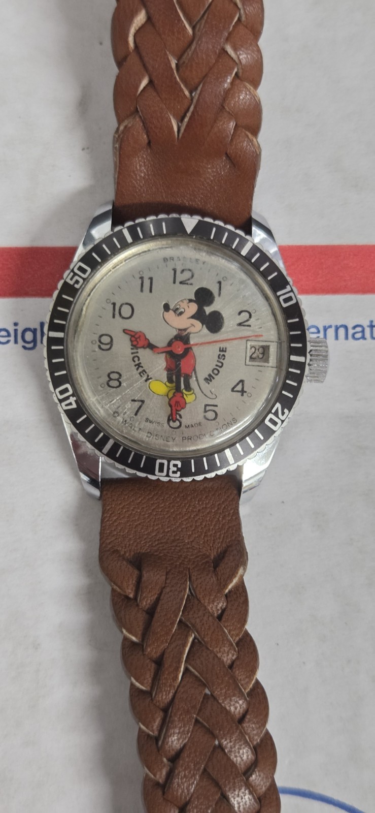1970s Bradley Disney Mickey Mouse Sport Diver Working
