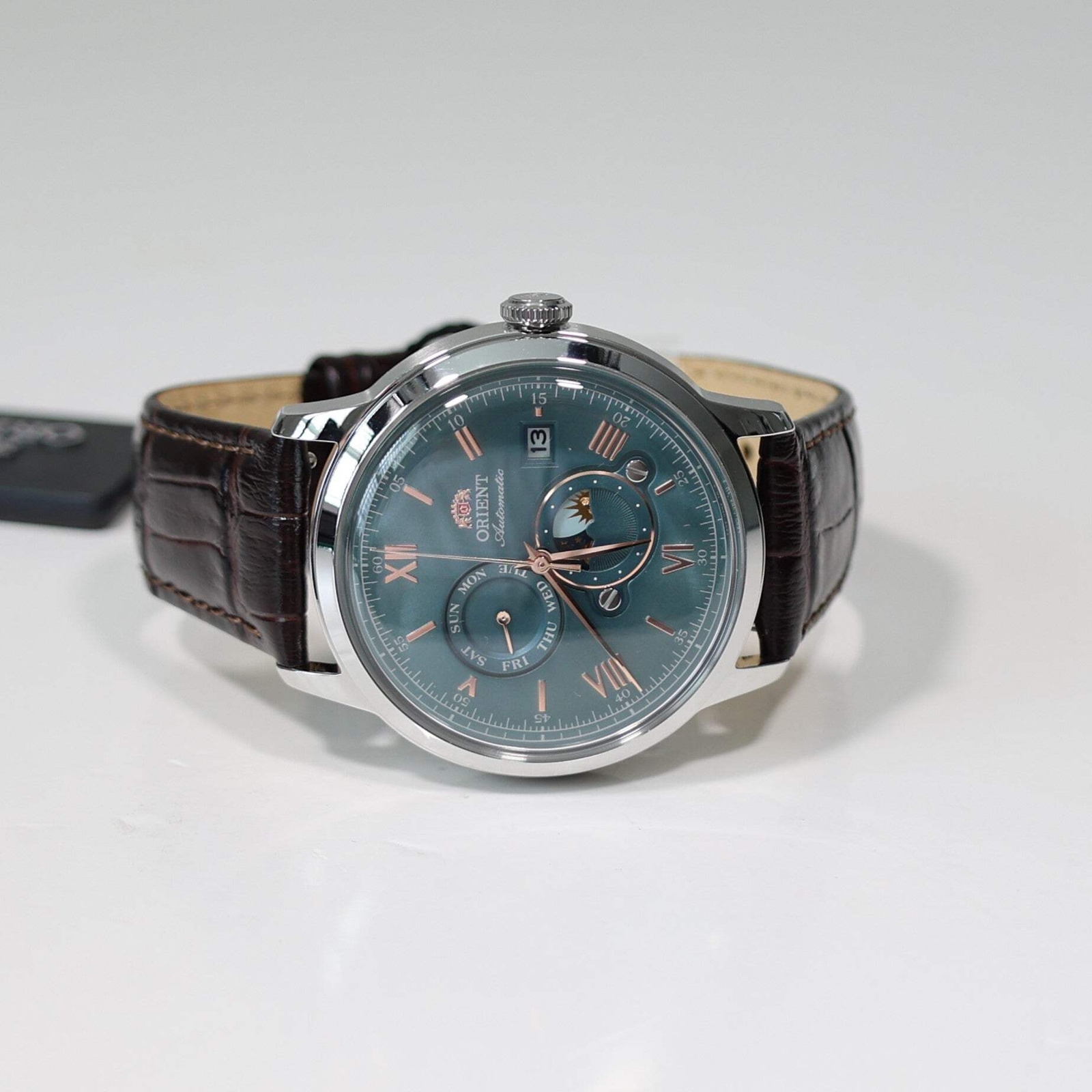 Orient Automatic Sun and Moon Green Dial Men’s Watch RA-AK0805E
