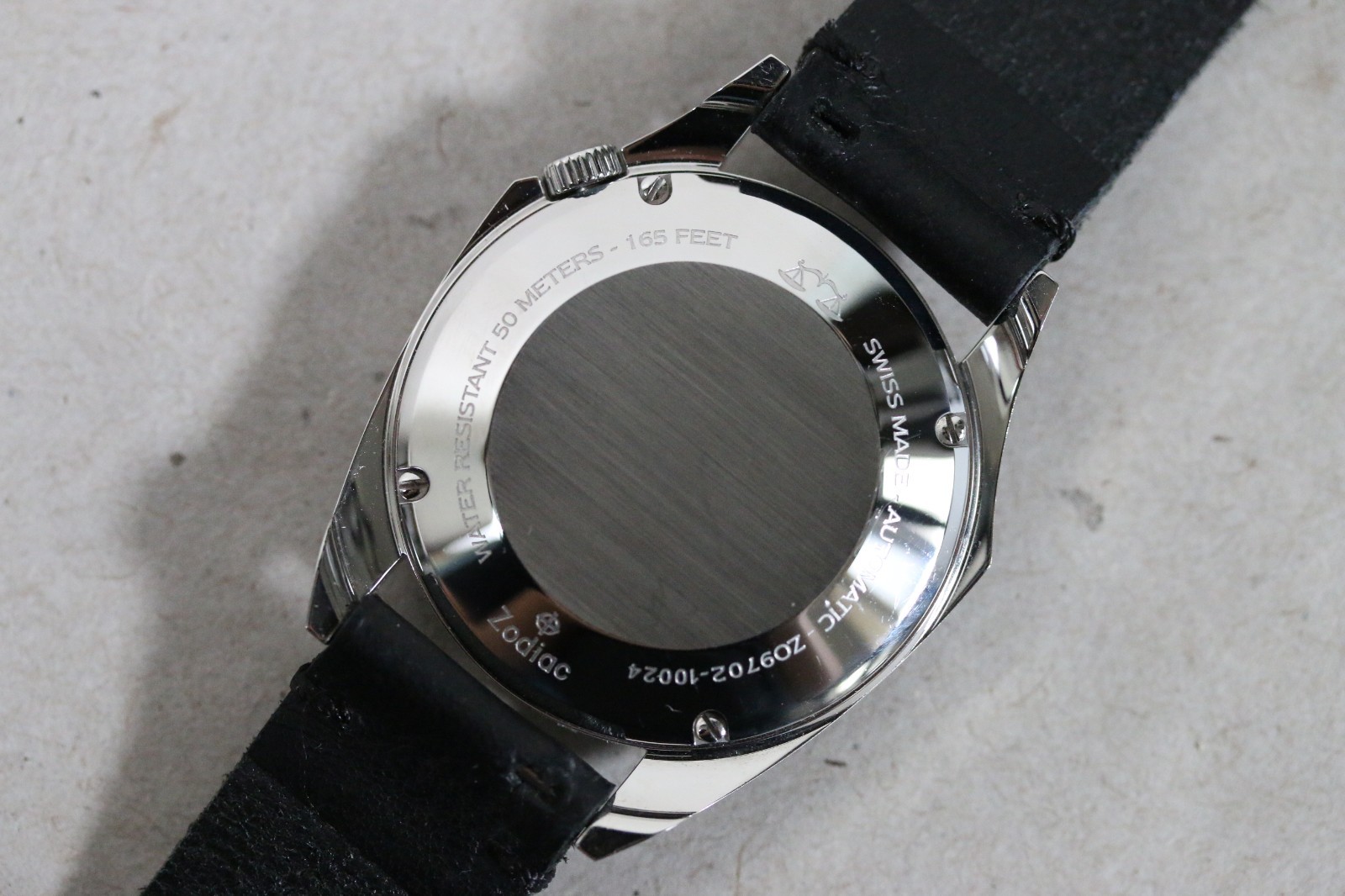 Zodiac Olympos Automatic Men’s Watch Champagne Dial Leather Band ZO9702