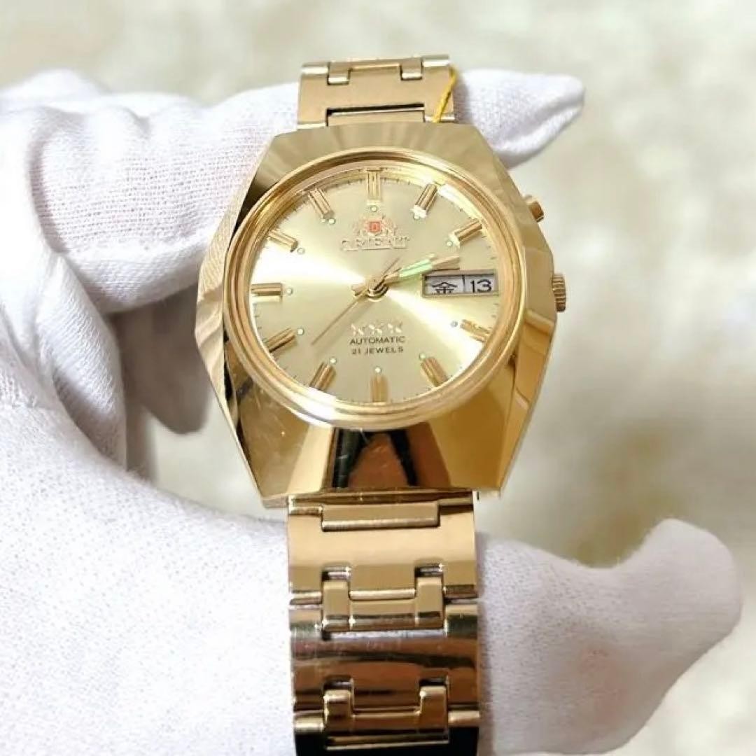 ORIENT 3 Star Automatic Wristwatch Gold 21 Jewels