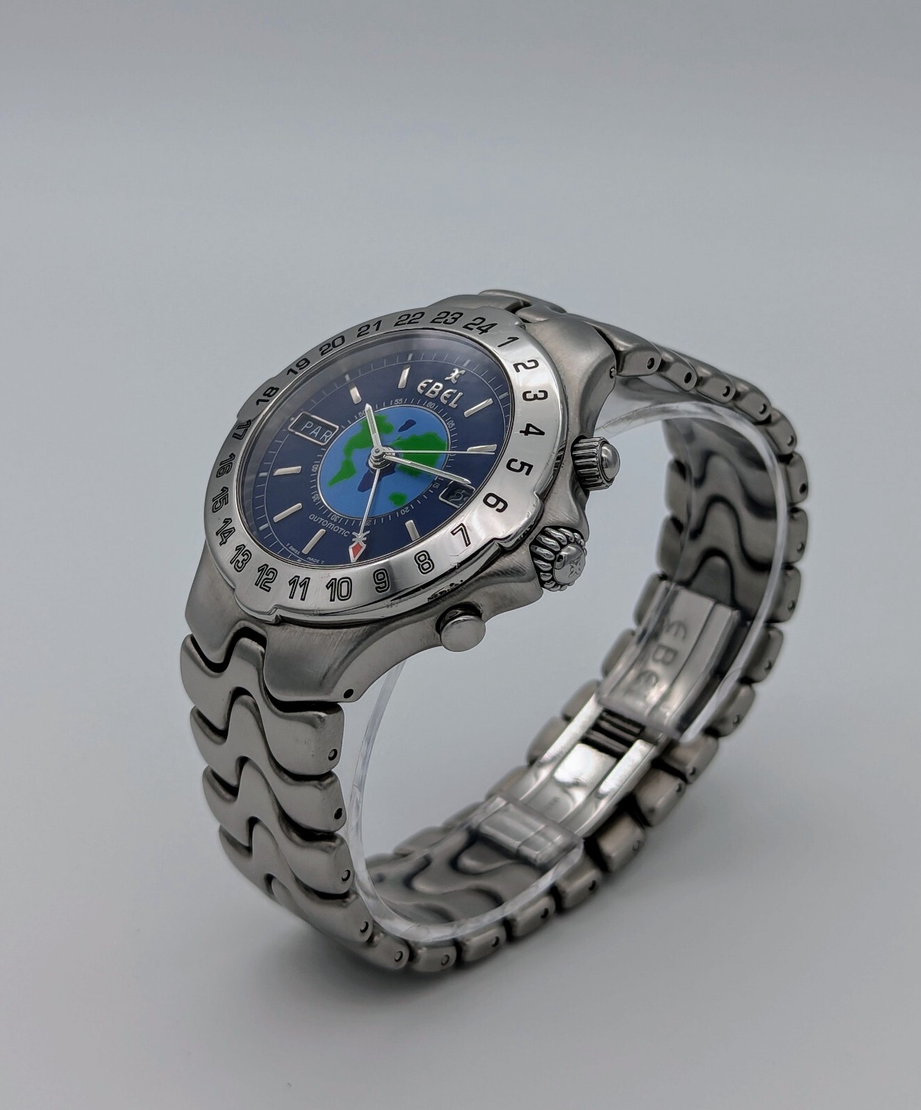 Ebel Sportwave Meridian Automatic World Timer Stainless Steel Ø1 9/16in Uhr 32