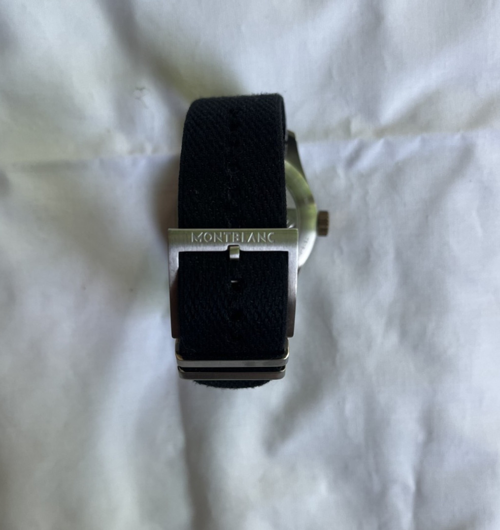 Montblanc 1858 Automatic single hand 24 hour watch, good condition, original box