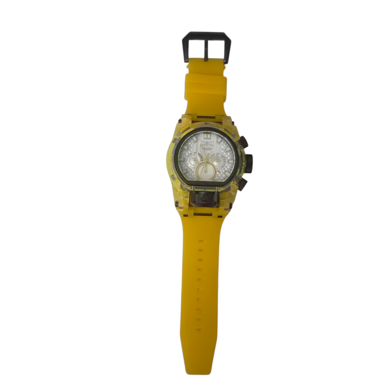 Invicta Bolt Zeus Chronograph Watch Yellow 100M Mens Model 29997 Flame Fusion