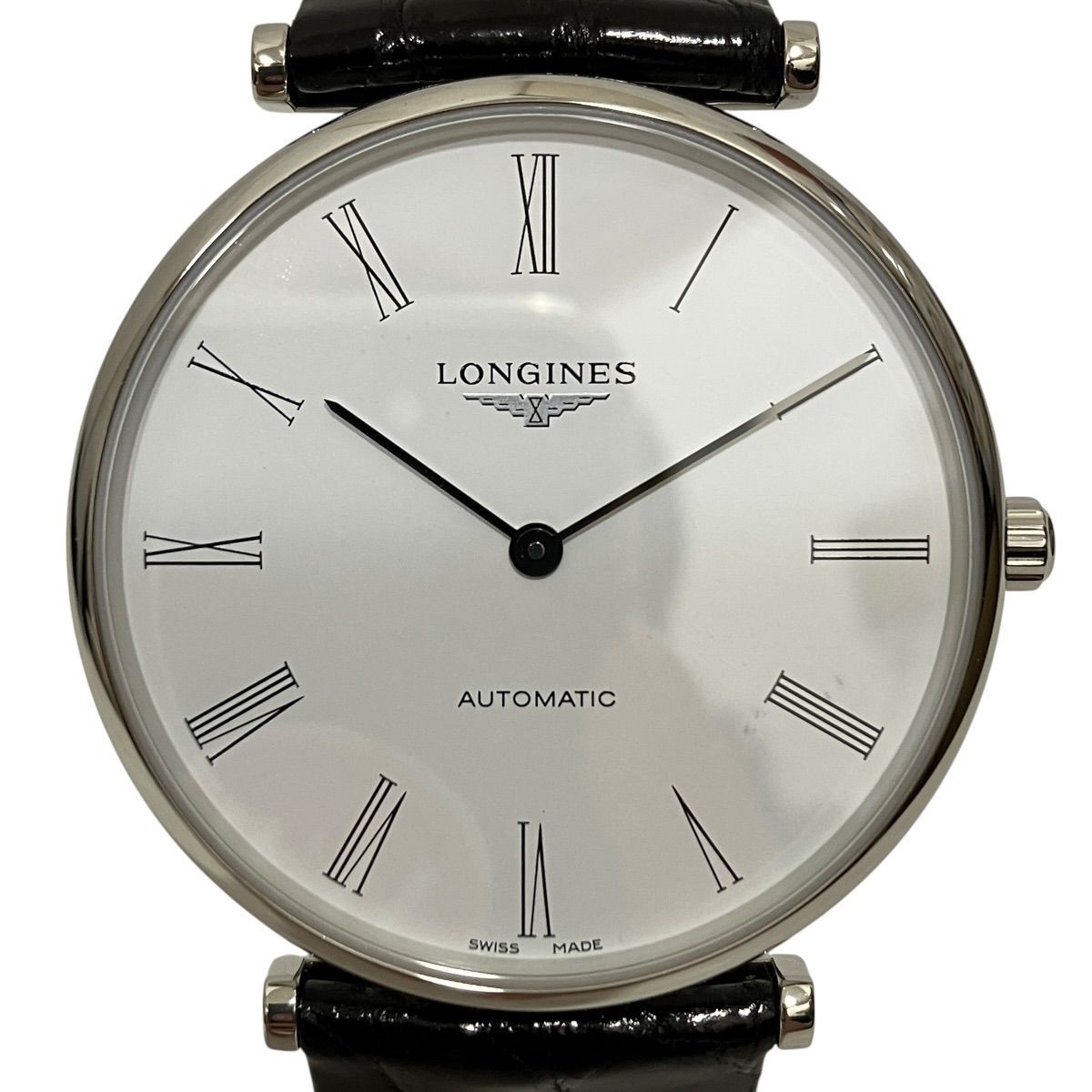 LONGINES La Grand Classique Watch SS Leather White Dial L4 918 4 11 2 Mens