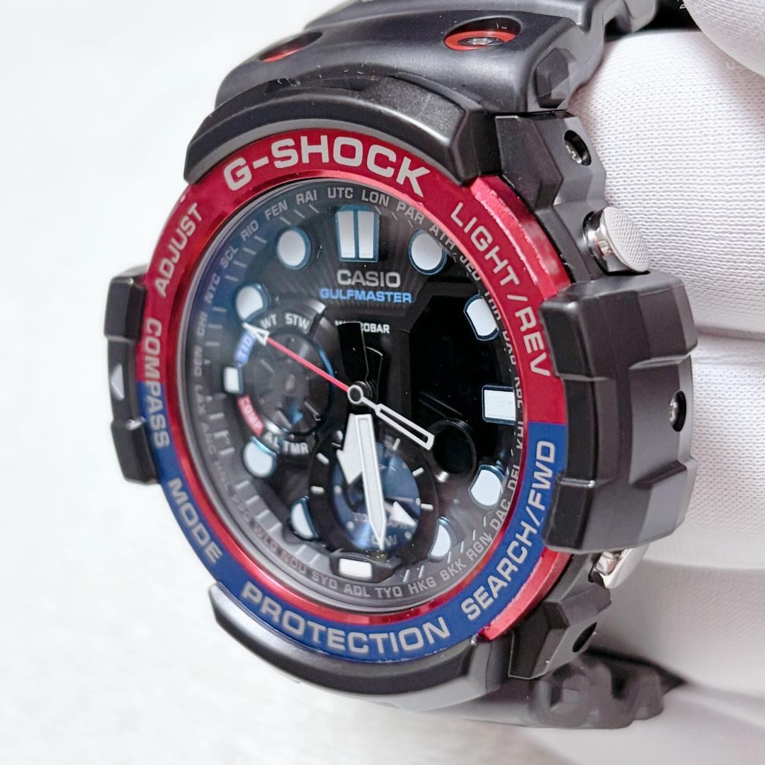 CASIO G-SHOCK GULFMASTER GN-1000MB Blue Red Digital Watch Used Japan