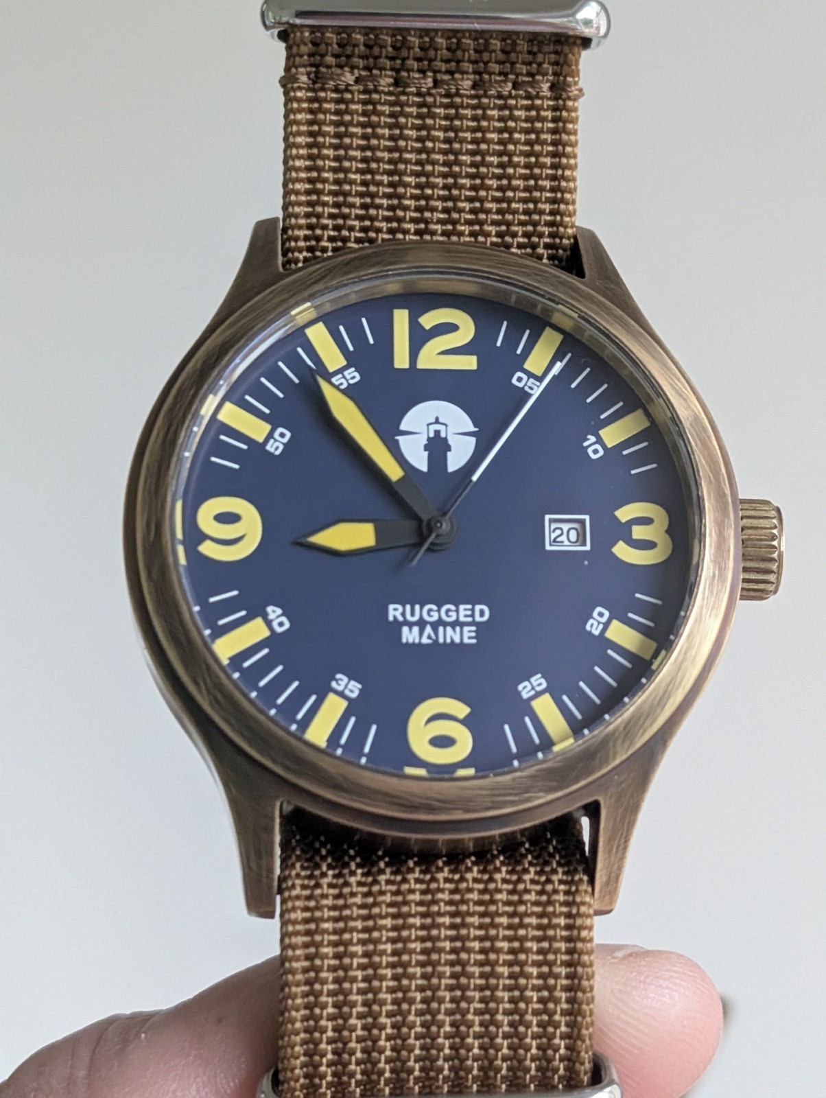 Solid brass, field, military watch, 44mm *PATINA WORK DONE* see description