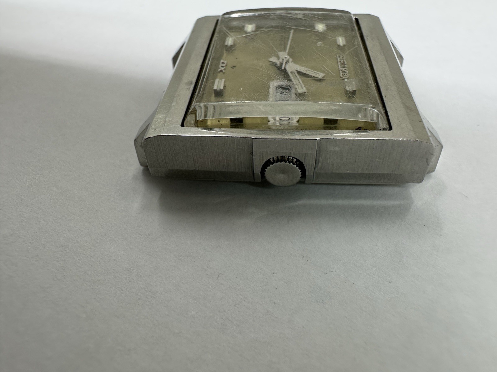 1970s Seiko 17j Rectangular Stainless Steel Automatic Watch 6106-5009 DX RUNS!