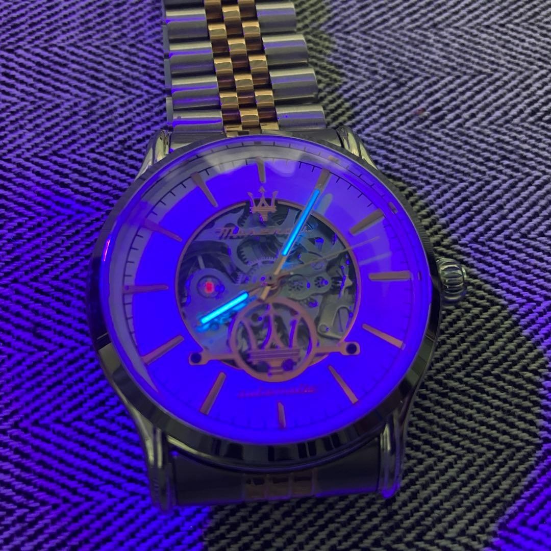 Maserati Automatic Skeleton Men’s Wristwatch Excellent Condition