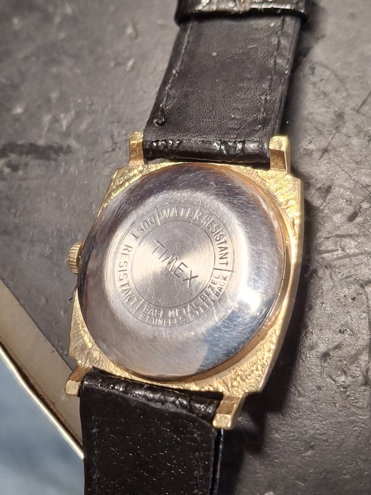 Timex Sprite 1969 Gold Tone Square Case Mens Vintage 1960s Mechanical…