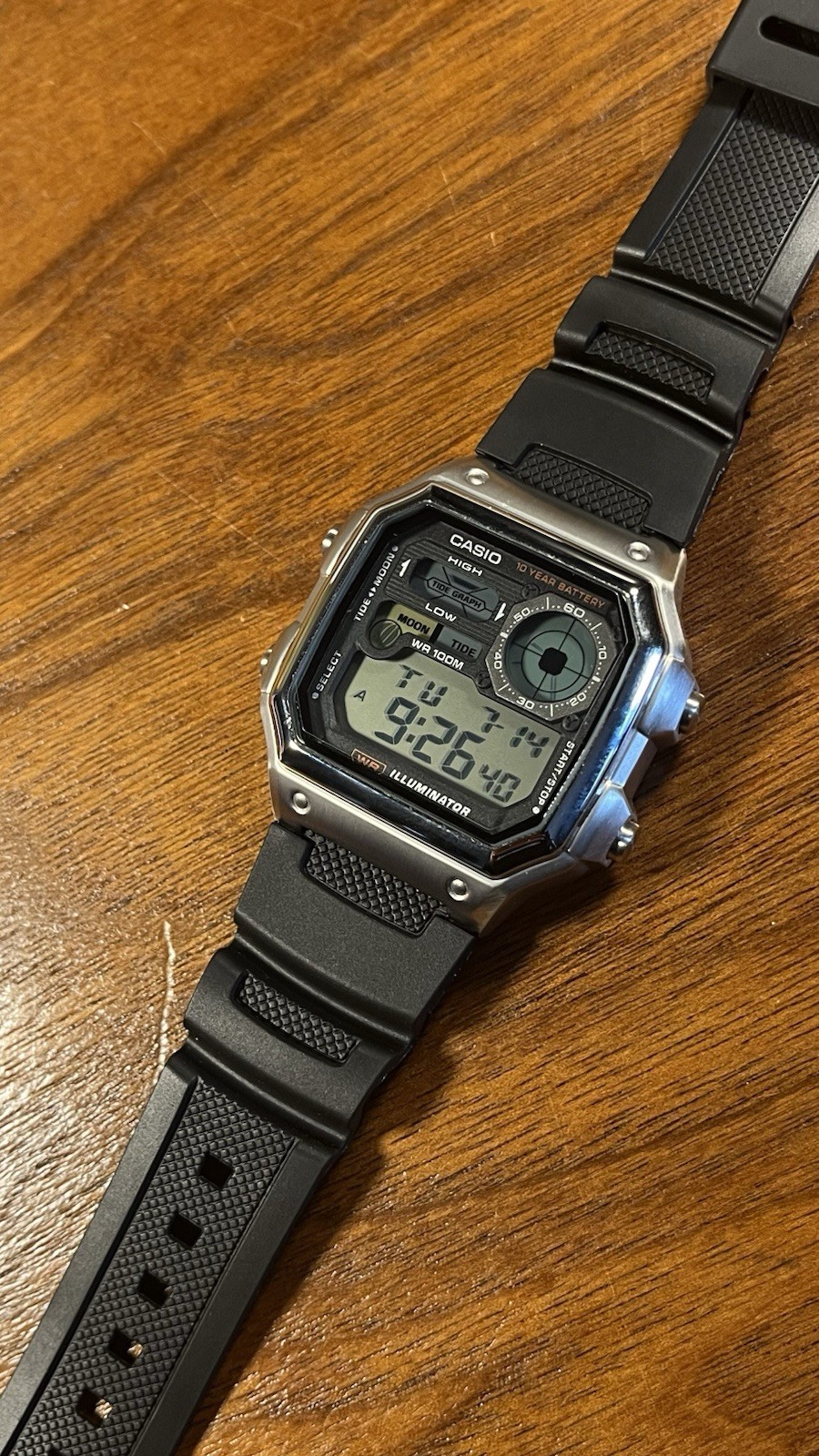 Casio WS-1700H-1AVCF Moon Phase/tide Watch CUSTOM FULL METAL CASE