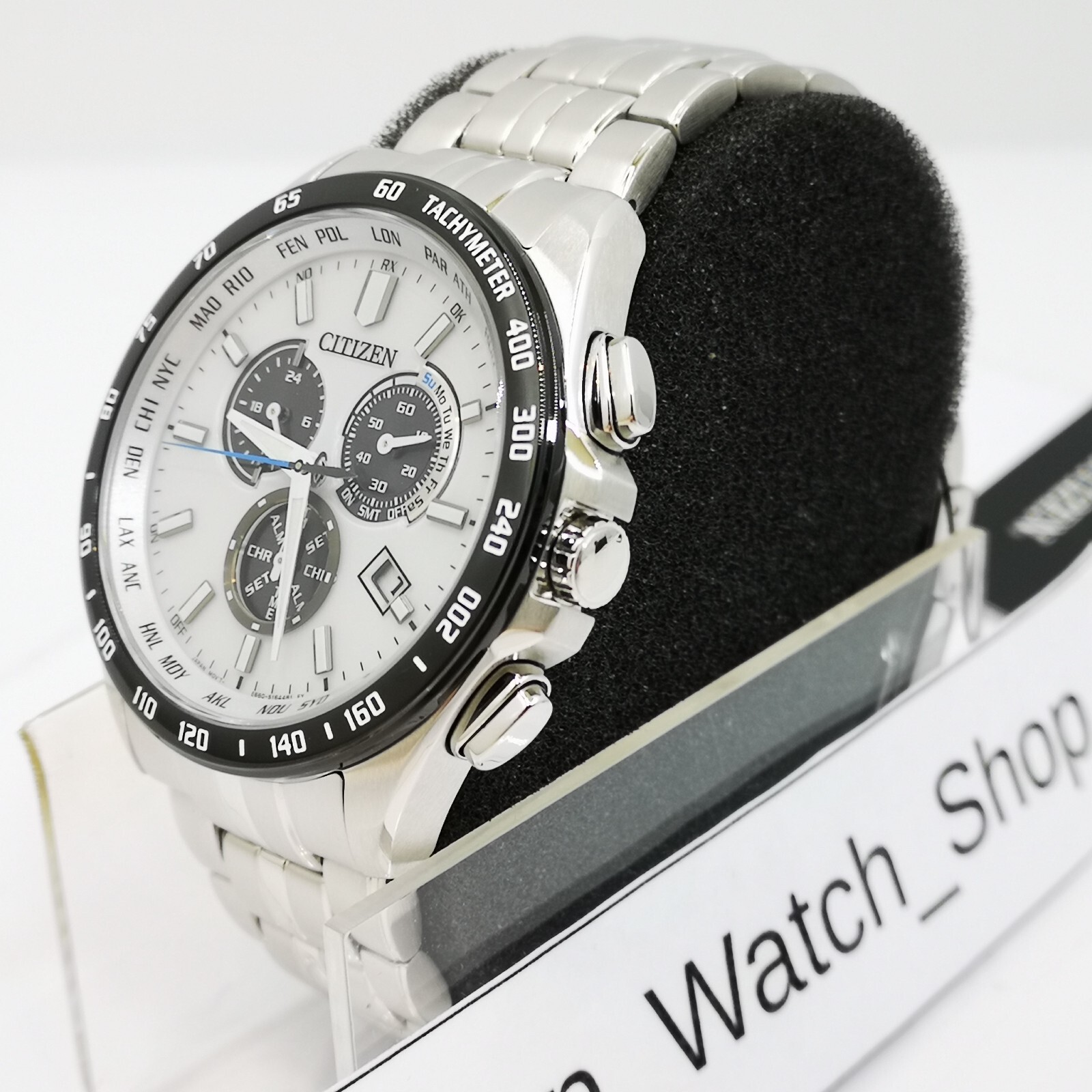 CITIZEN Collection Eco-Drive CB5874-90A White Solar Radio Men’s Watch New in Box