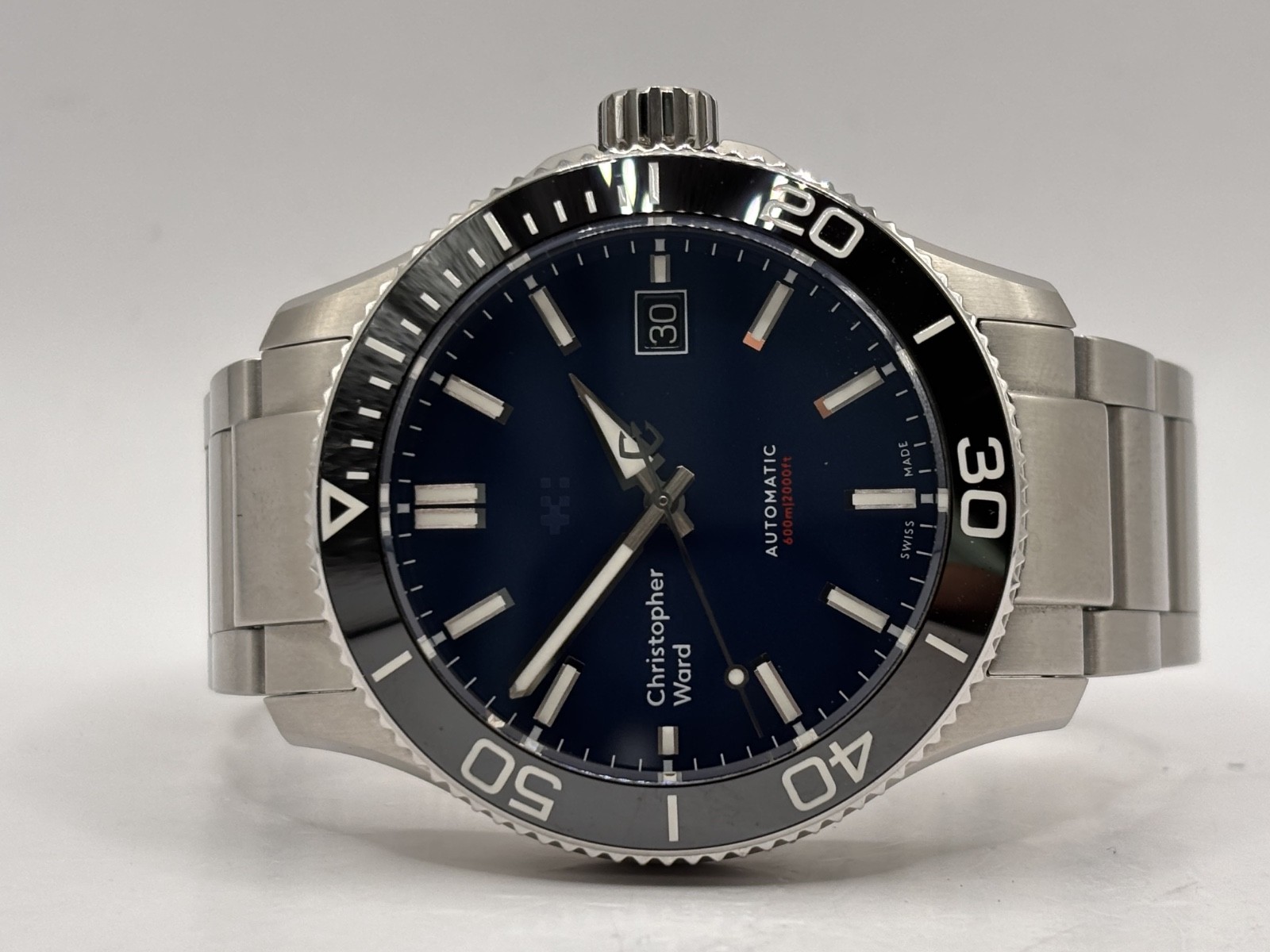 Christopher Ward C60 Trident Mk3 Pro 600 40mm Black/blue (06/2020) WH1771R