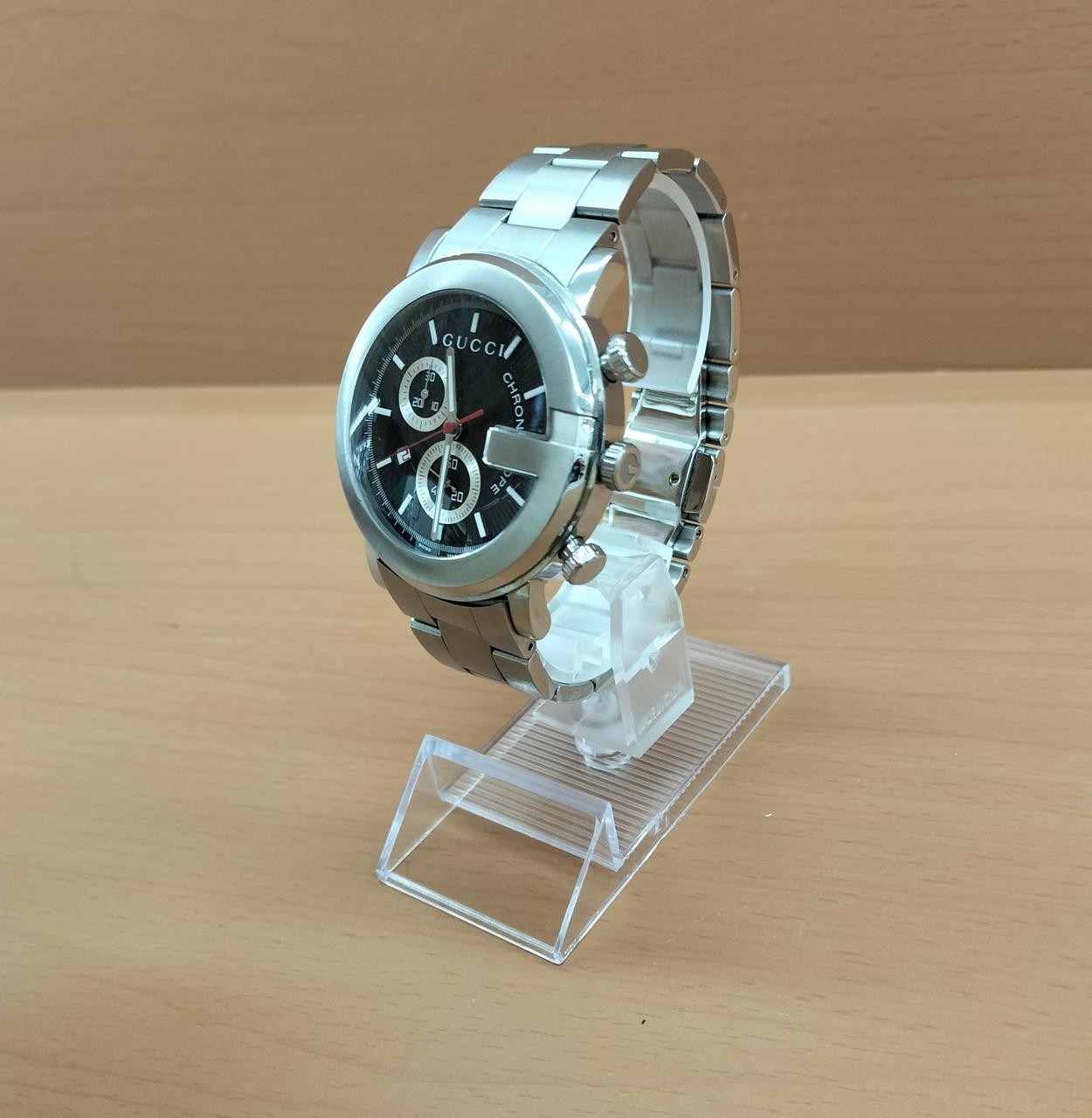 GUCCI YA101309 Silver Dial Quartz Mens Watch Auth Japan