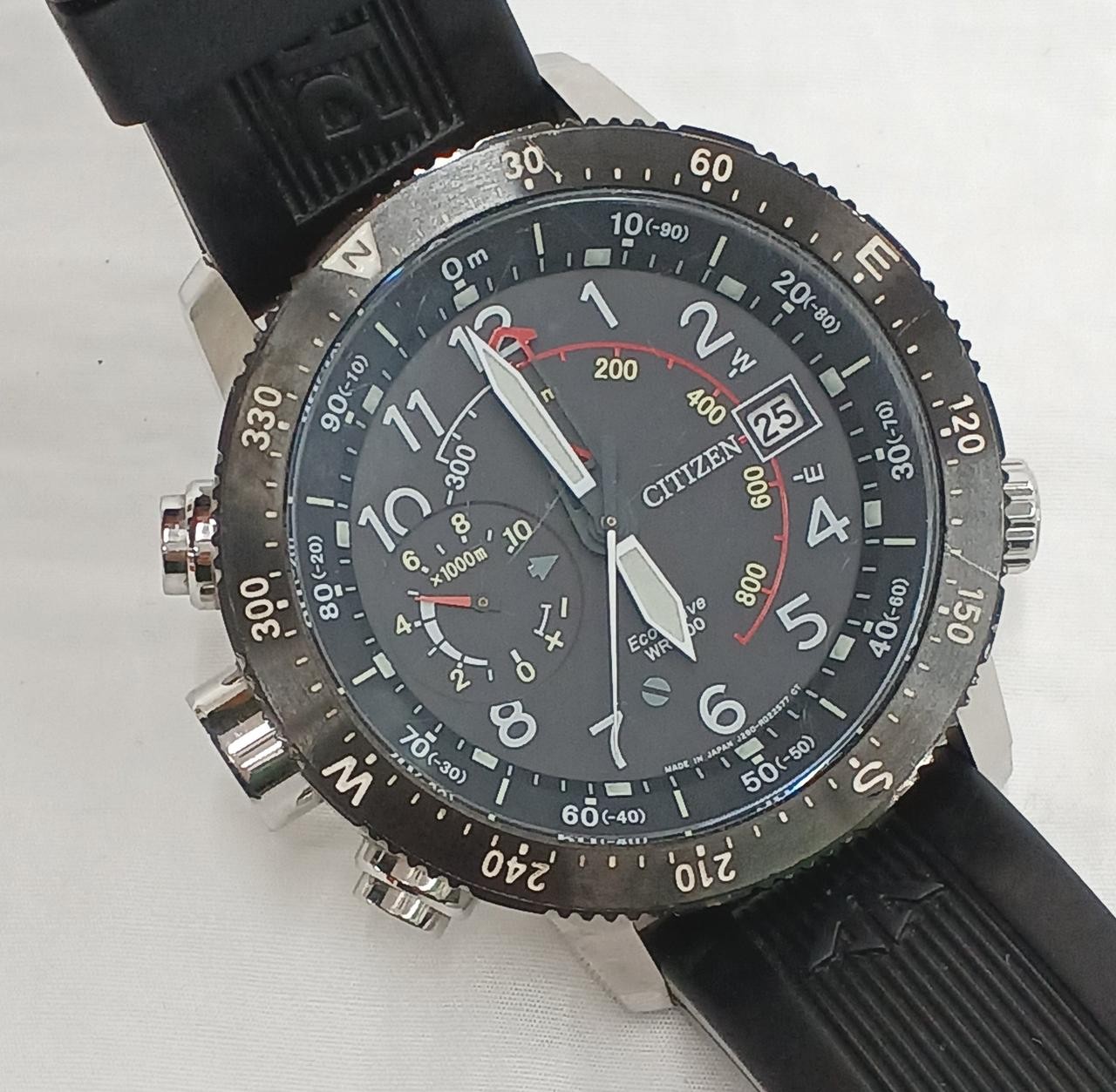 CITIZEN Eco-Drive Solar Watch J280-R008455 Quartz Wristwatch Japan Movement
