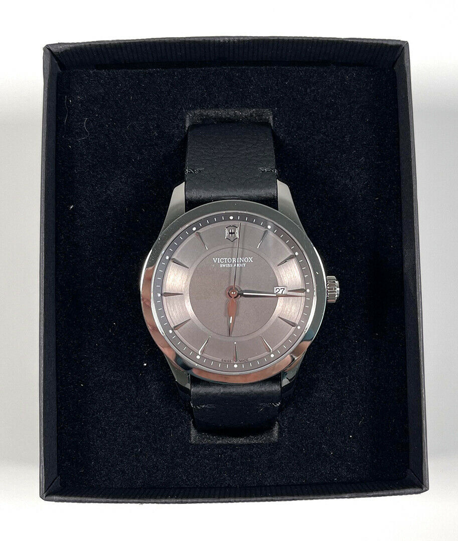 Victorinox Swiss Army Alliance 241804 Men’s Watch Black Dial Black Leather Strap