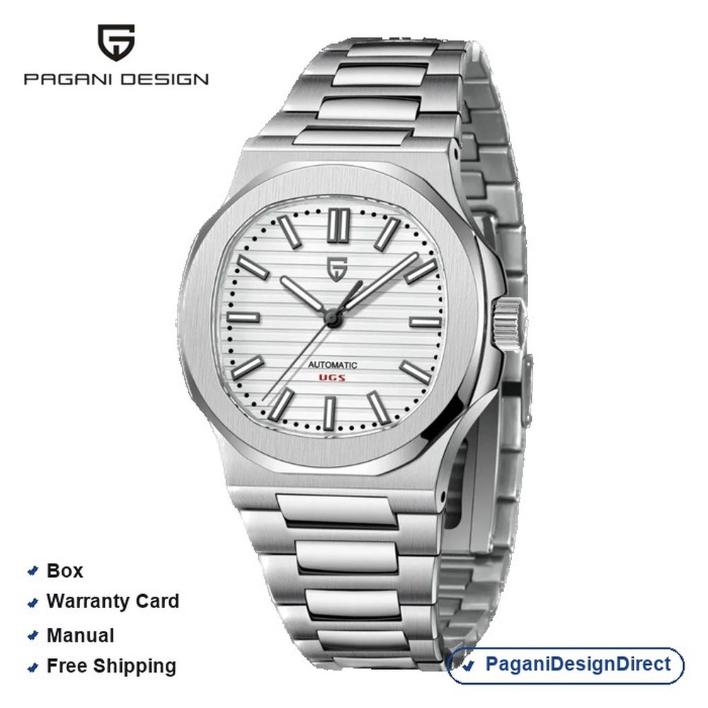 Pagani Design PD-1728 White Chronograph Stainless Steel Automatic Men’s Watch