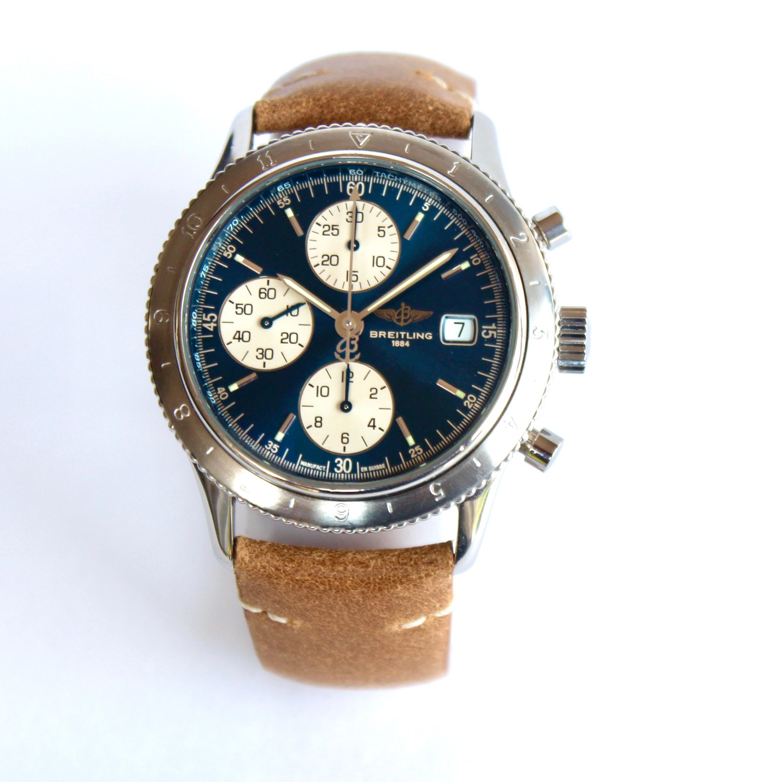 BREITLING Watch A13023 NAVITIMER AVI automatic 41mm, NEW BREITLING STRAP, WOW!!!