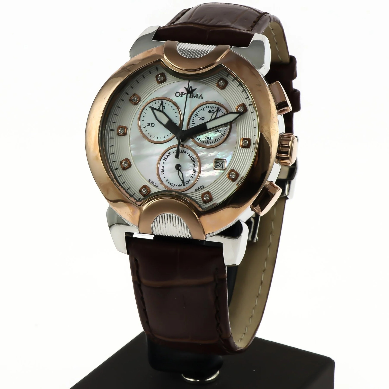 Optima – Swiss Chronograph – OSC233-SRL-7 Chronograph Swiss Ronda Quartz 45.9