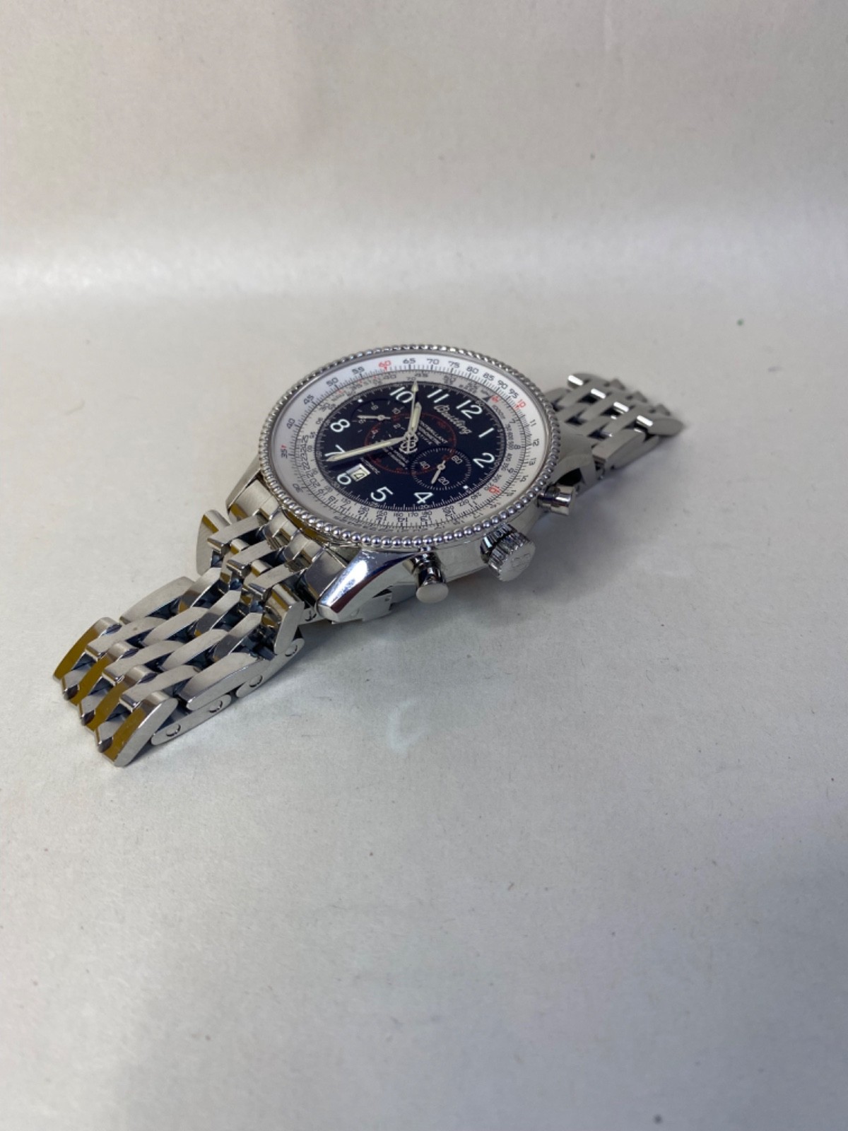PAPERS Breitling Navitimer Montbrillant BLACK Steel 42mm A35330 Watch BOX MINT
