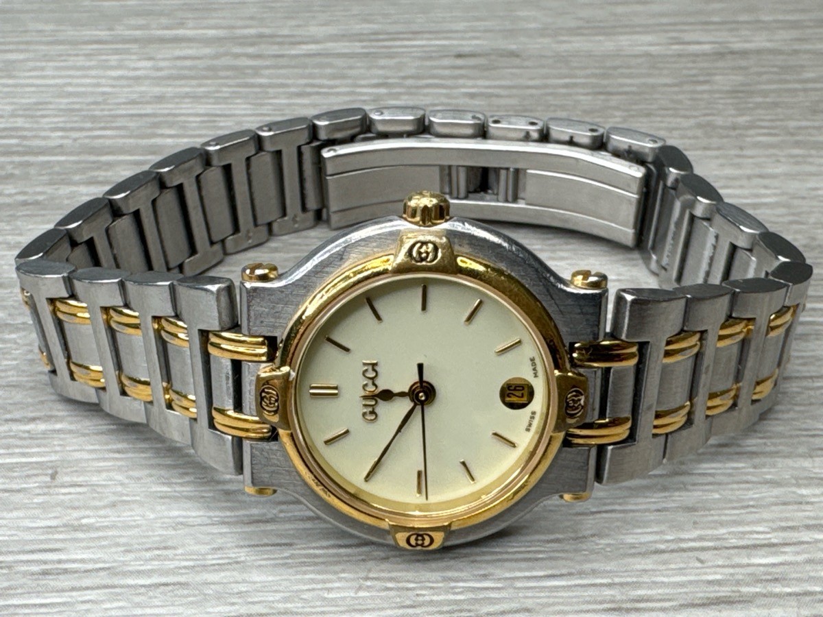 Gucci 9000L Two-Tone Ladies Quartz Watch (A1D032381)