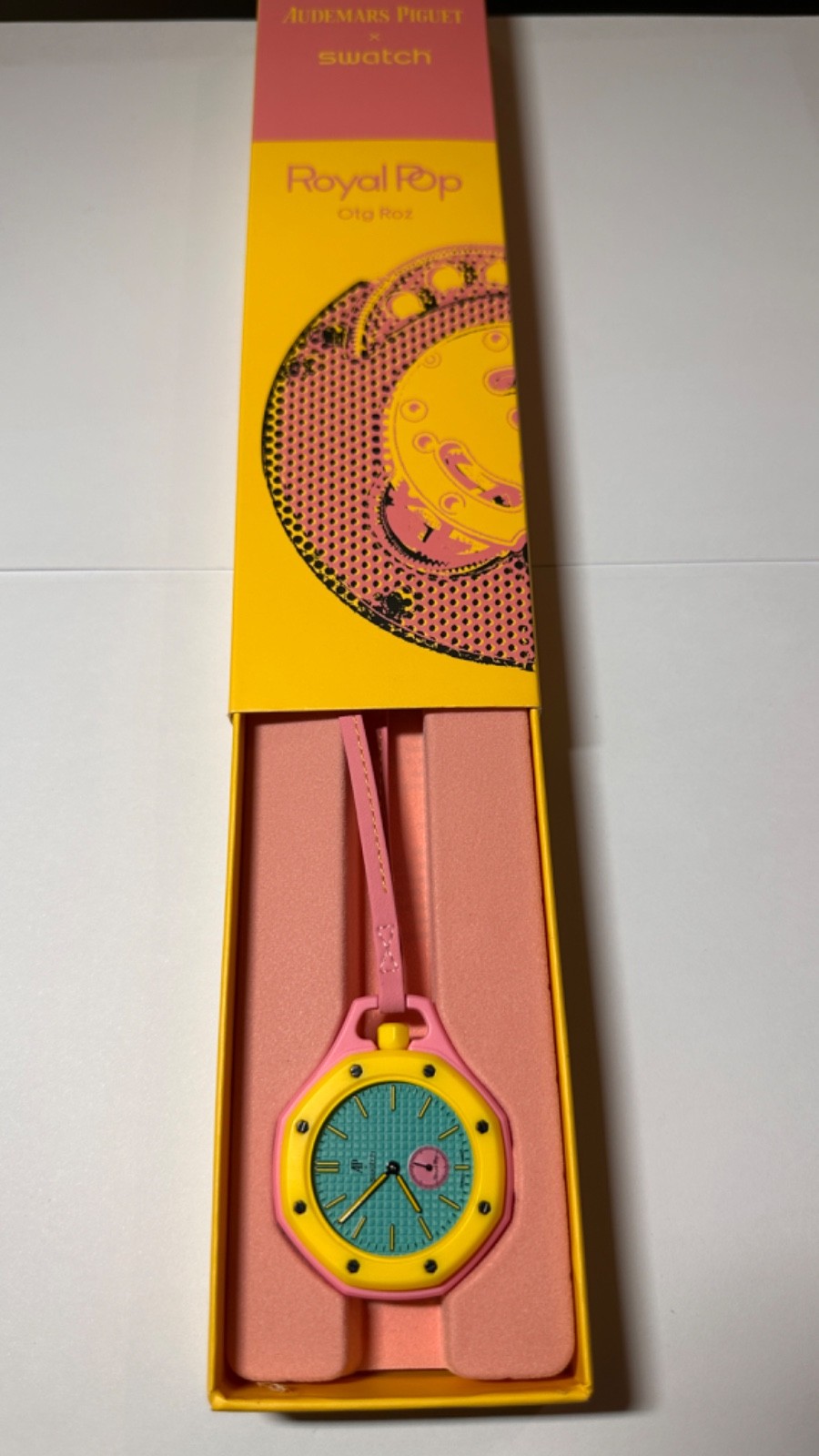 Swatch x AP OTG ROZ pink and yellow Royal Pop Brand New with Box