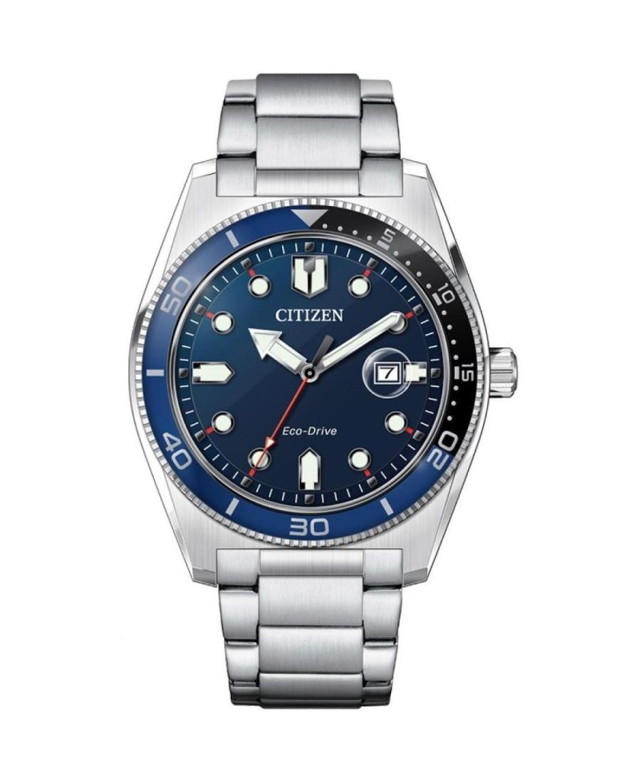 CITIZEN Men Analog Eco-Drive Casual Watch Classic Dress Blue Dial Waterproof Rou