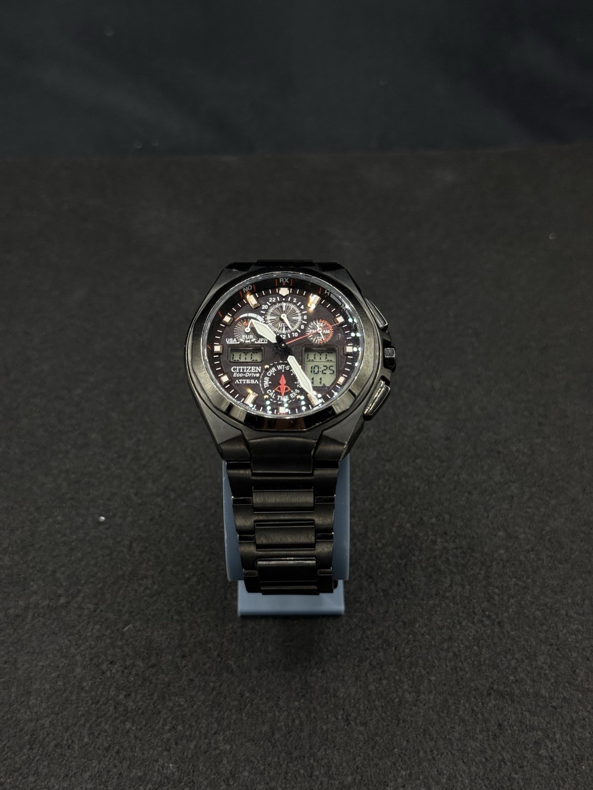 Citizen Attesa Eco-Drive ATV53-2834 Jet Setter Black Titanium Watch