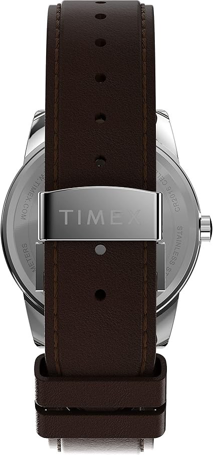 Timex Men’s Watch Easy Reader Quartz Brown Adjustable Leather Strap TW2V68700