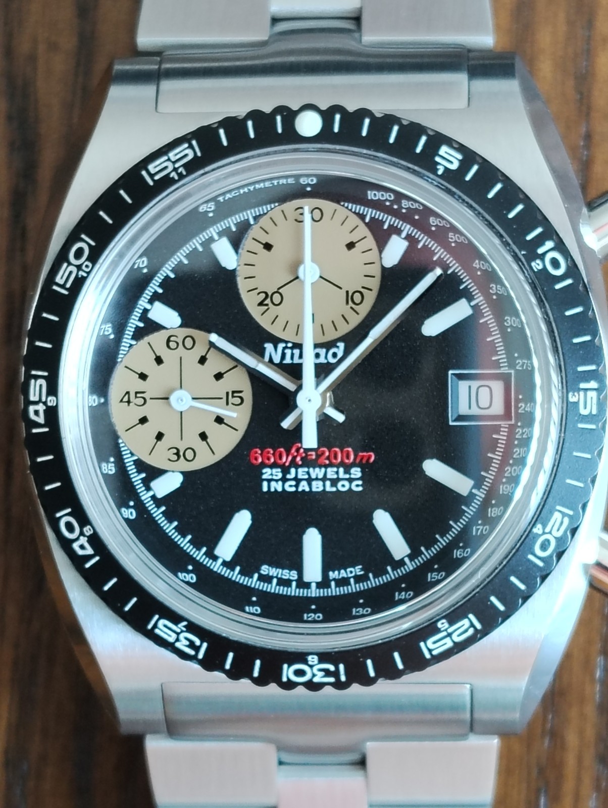 Nivada Grenchen Automatic Chronosport Full Set 38mm Autochron White 77002A45