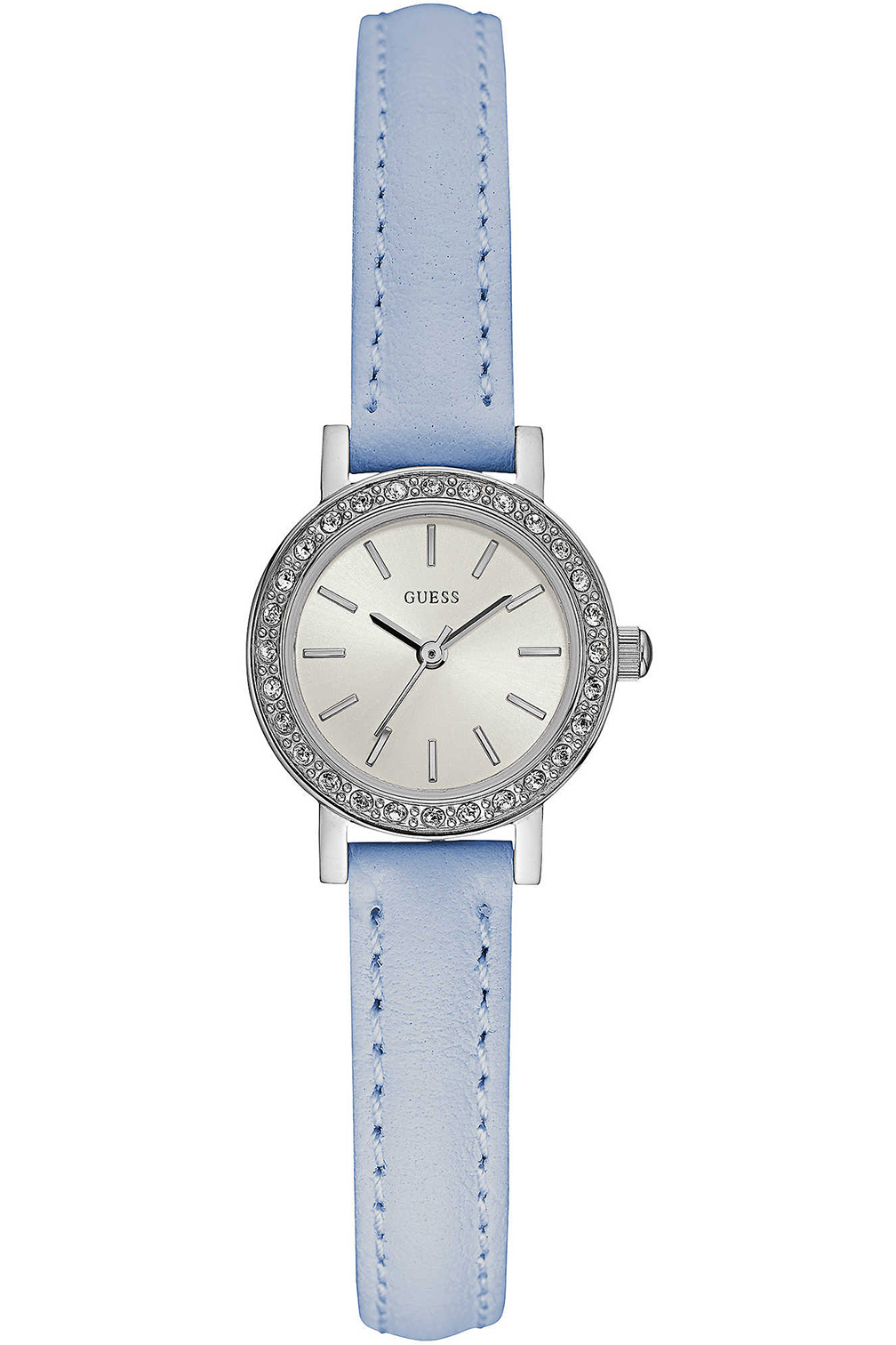 GUESS W0885L2,Ladies Dress,Stainless Steel,Silver-Tone,Crystal Accented Bezel