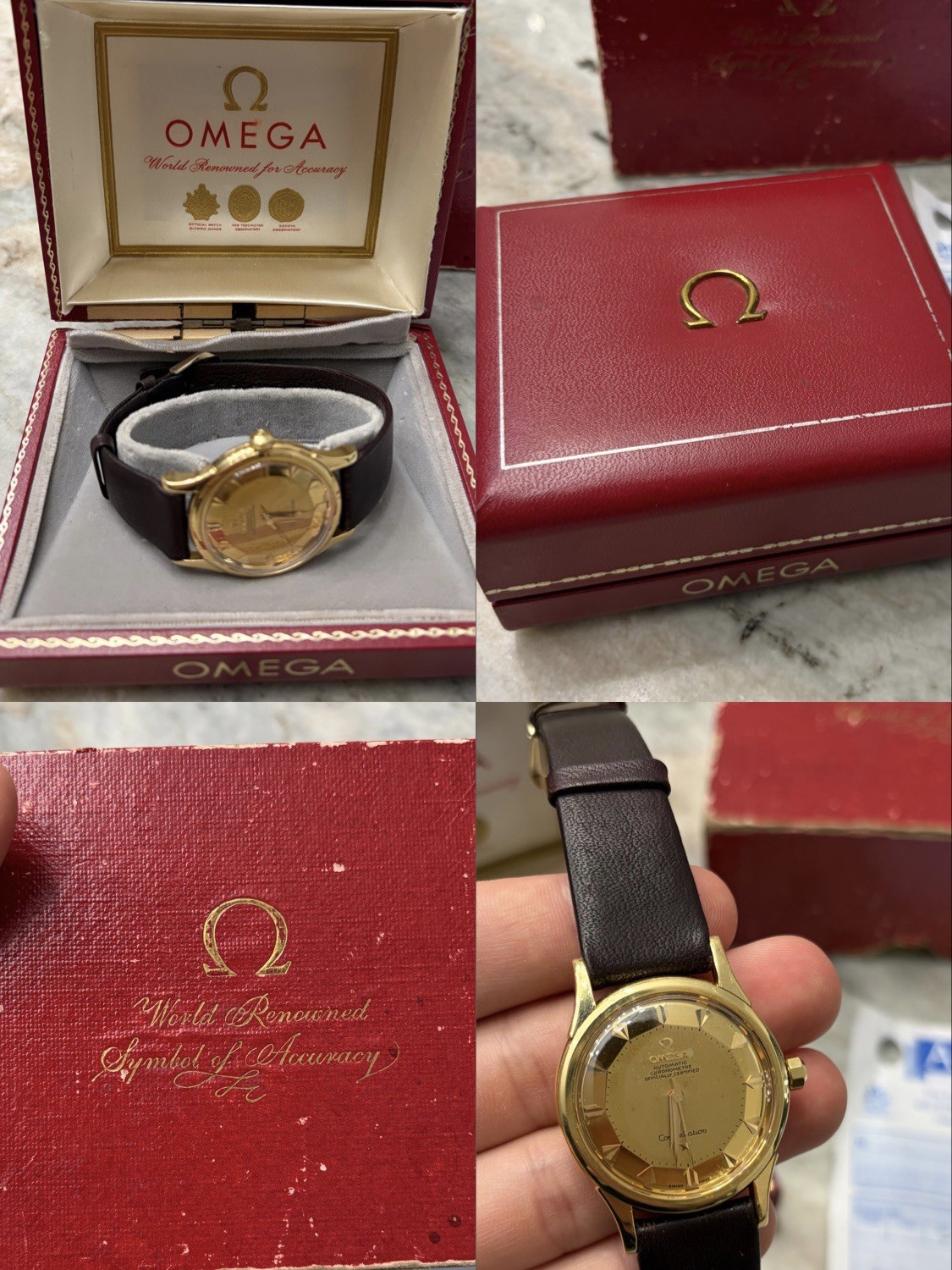 OMEGA Constellation 18K Solid Gold Pie Pan 34mm Ref. 2852-53 SC Box & Receipt