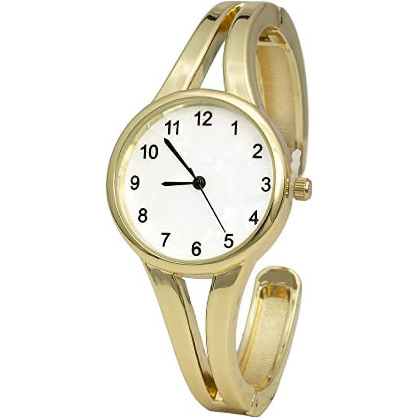 Blekon Women’s 28mm Glossy Semi-Cuff Bangle Watch, Large Size, Analog