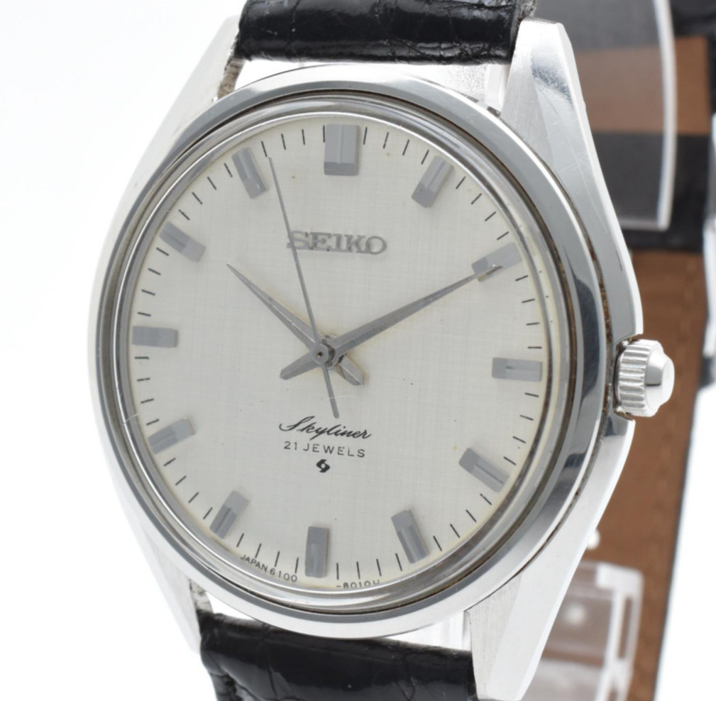 Vintage 1979 SEIKO Skyliner 6100-8000 Mecanical Men’s Watch 37mm Stainless Steel