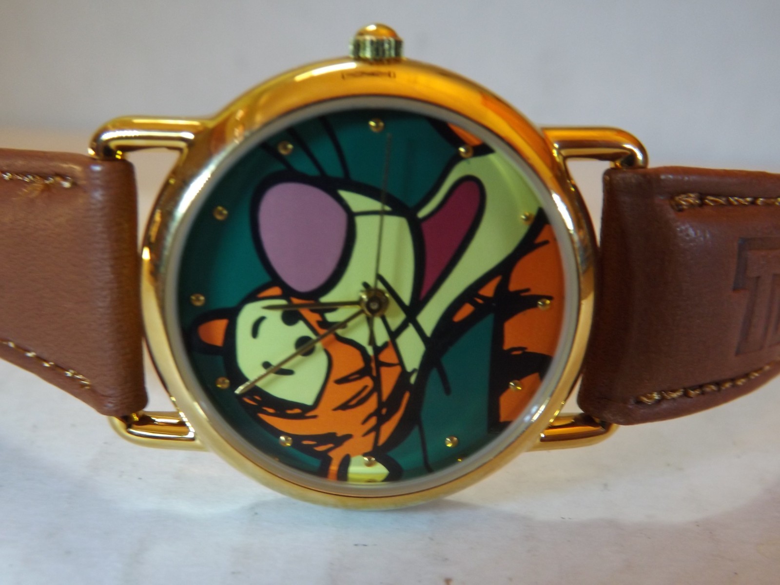 Disney Pedre Mens Vintage Tigger Watch (Winnie the Pooh)-Tigger on Band-VHTF-New