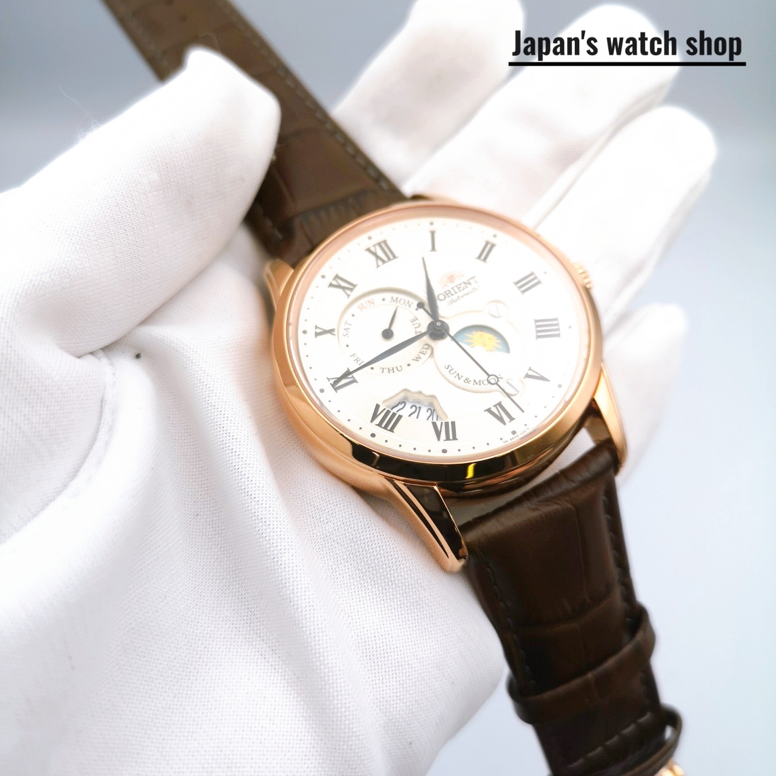 ORIENT ORIENT Classic SUN & MOON RN-AK0001S Brown Men’s Watch New in Box