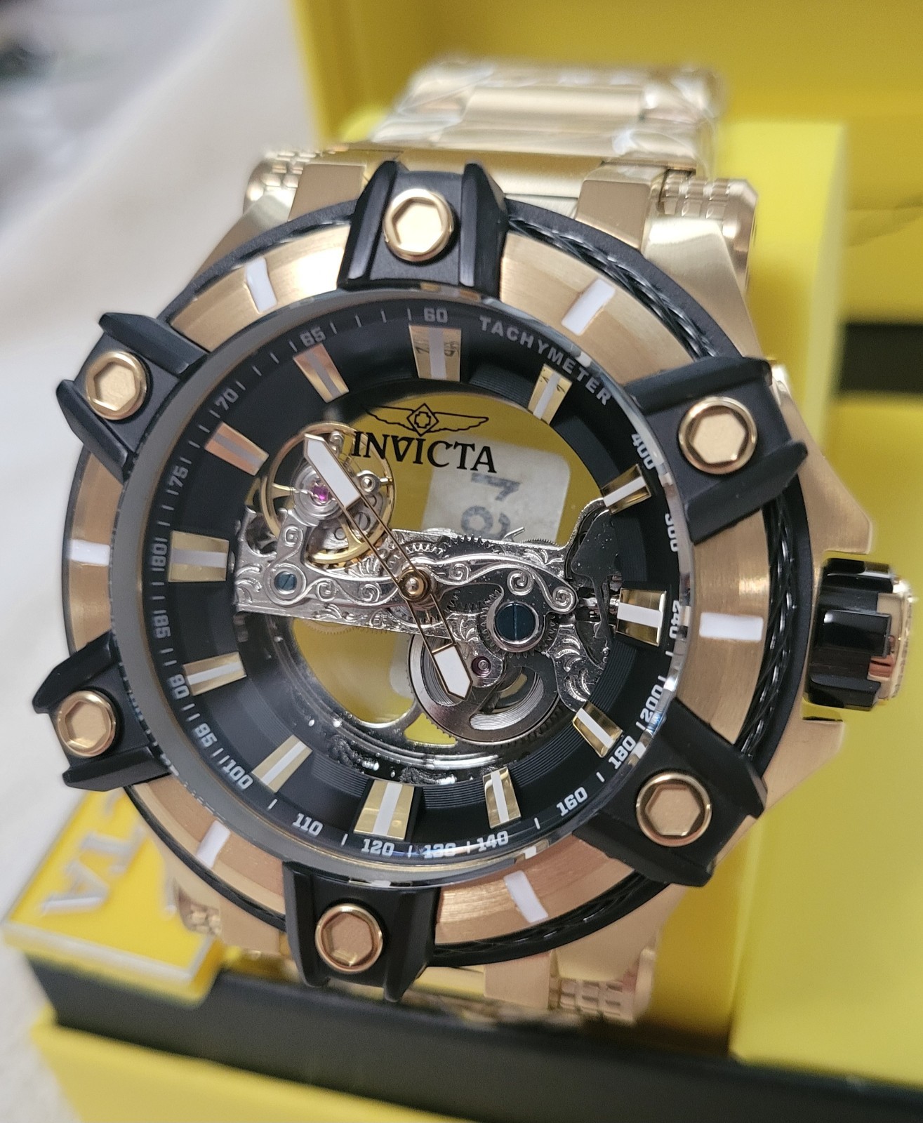 Invicta Bolt Automatic Men’s Watch – 52mm, Gold 49058