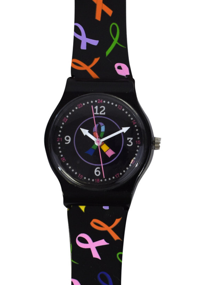 CLEARANCE! Nurse Medical Multi Cancer Awareness Ribbon Jelly Watch NIB!