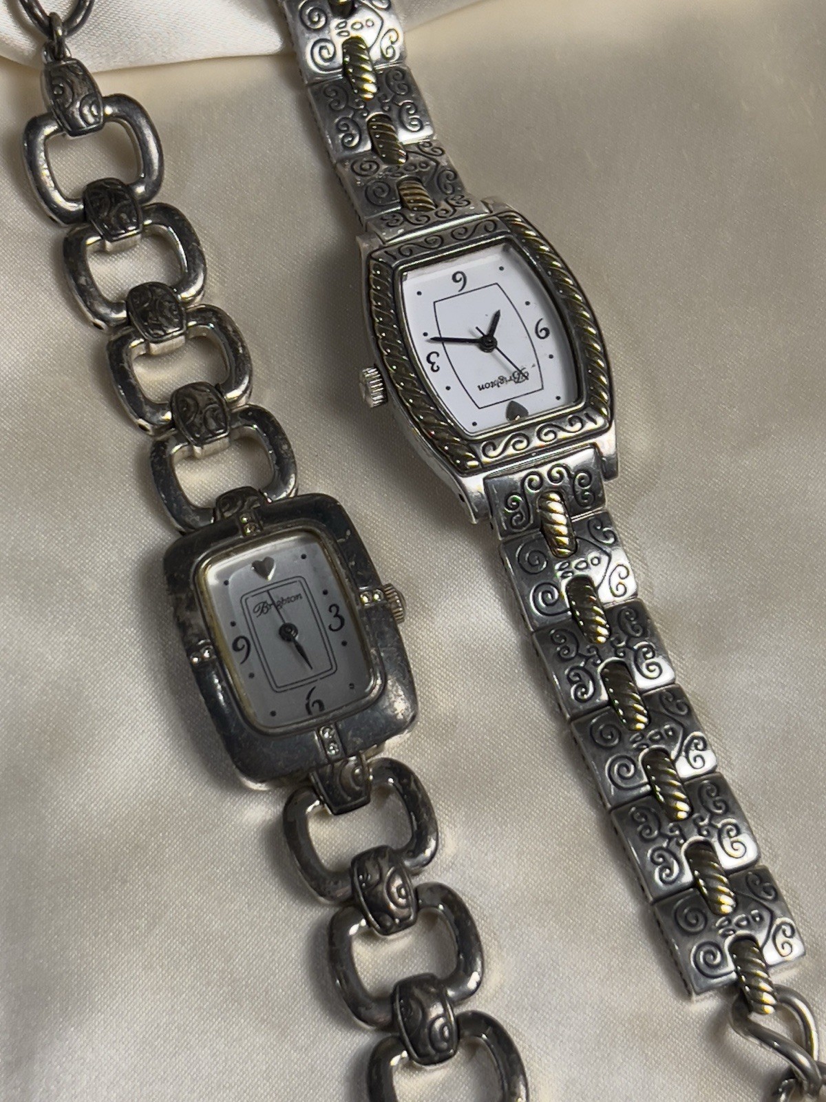 Set of 2 Brighton Watches – “Brittany” & “Toledo” Designs, Untested, 6.5–8.5 In