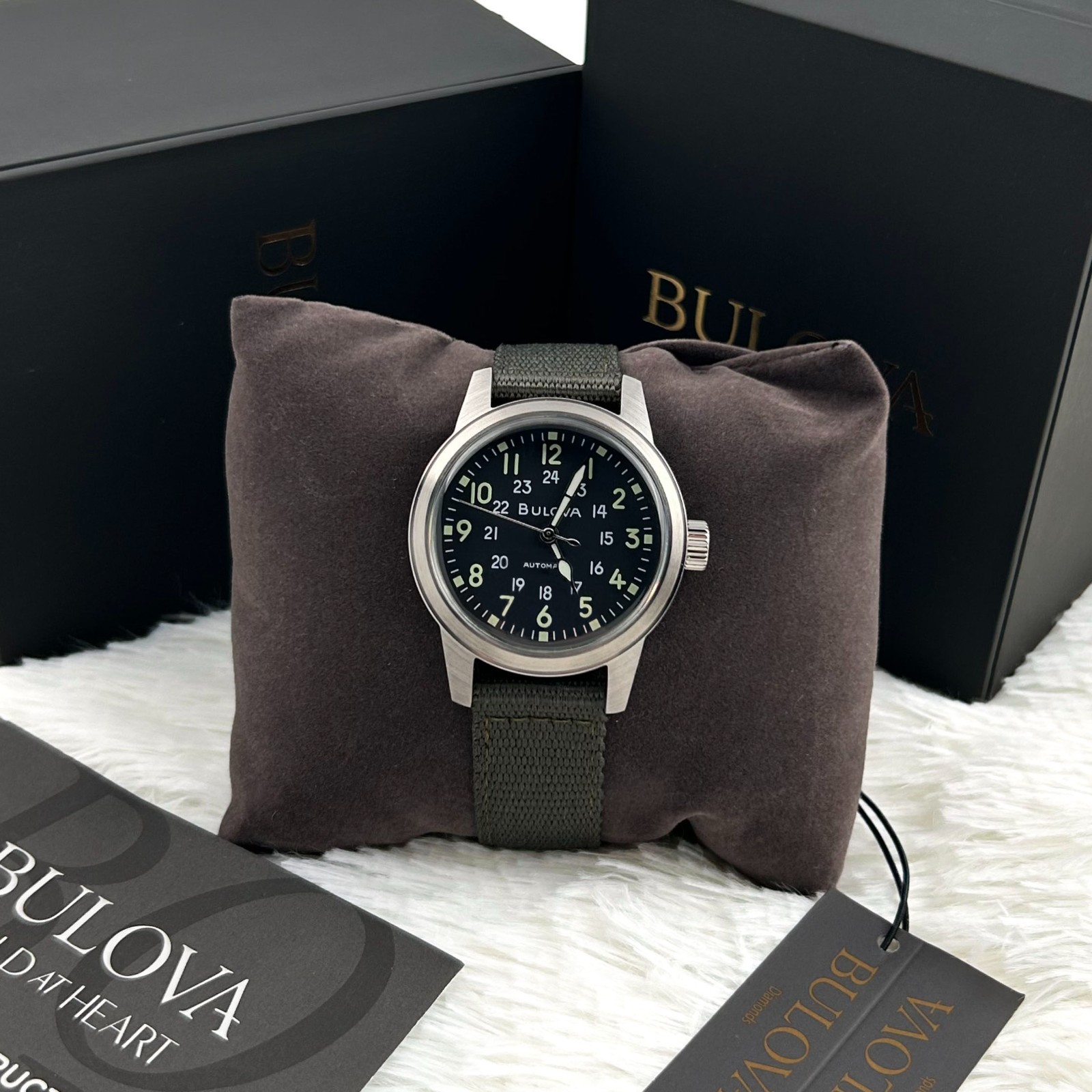Bulova 96A259 Hack VWI Special Edition Automatic Black Dial Men’s Watch 38mm